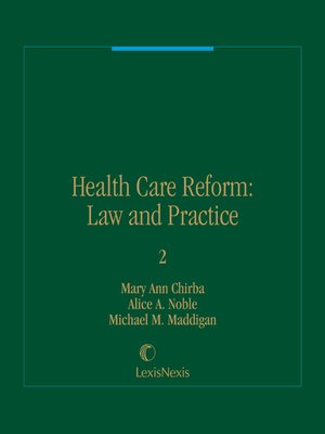 cover image of Health Care Reform: Law and Practice